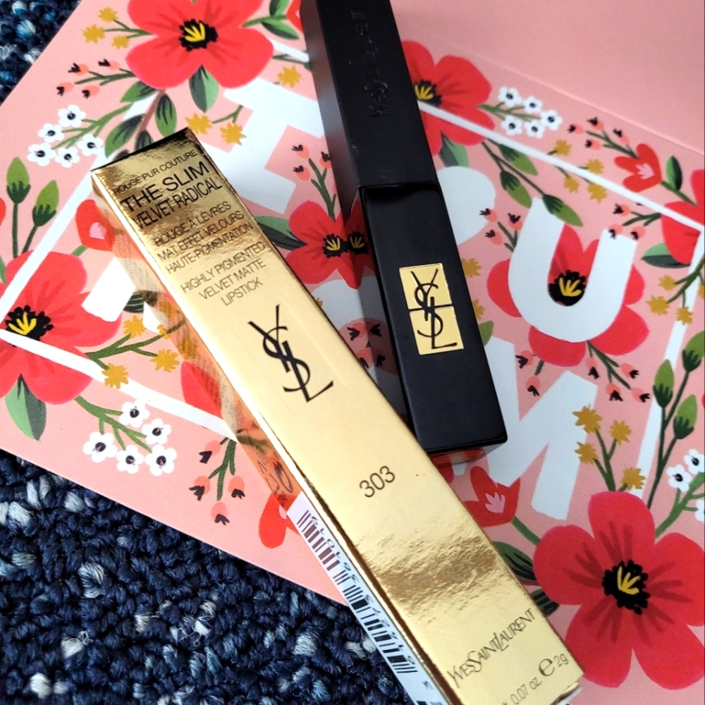 New Yves Saint Laurent YSL The Slim Velvet Radical Matte Lipstick 303
